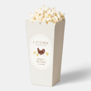 Neutral Popcorn Boho Farm Chicken Baby Shower Favour Box