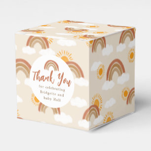 Neutral Rainbow Boho Favour Box