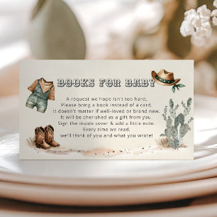 Neutral Ranch Cowboy Baby Library Request Enclosure Card