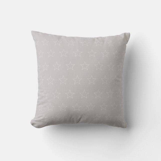 Neutral Rose with Small White Stars Cushion (Front)