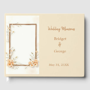 Neutral rustic Botanical Wedding Guest Book