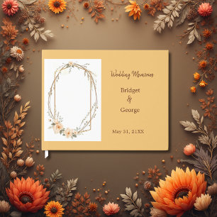 Neutral rustic terracotta Botanical Wedding Guest Book