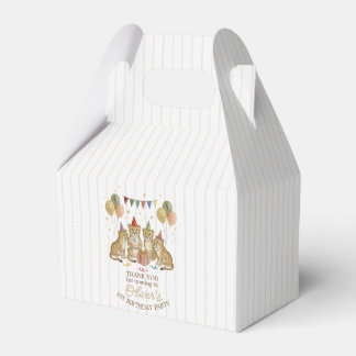 Neutral Safari Birthday Cute Animal Goodies Favour Box