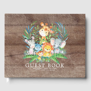 Neutral Safari Jungle Baby Shower Guest Book