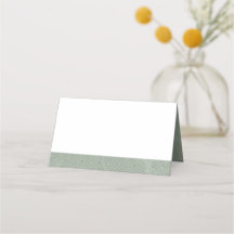 Neutral Sage Green Marble Tent Place Card