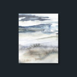Neutral Salt Spray Canvas Print<br><div class="desc">Neutral Salt Spray I by Victoria Borges. Blues and greys come together in a watercolor-like style to create picturesque rolling hills.</div>