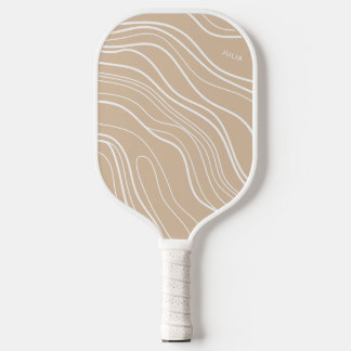 Neutral Sand Wave Modern Personalised Pickleball Paddle