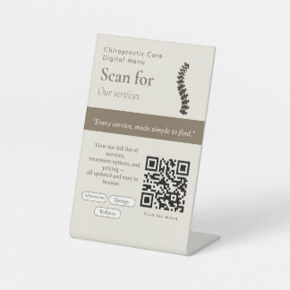 Neutral Scan for Menu QR Code Sign | Digital Menu