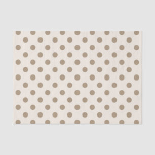 NEUTRAL SHADES OF BROWN & TAN POLKA DOTS TISSUE PAPER