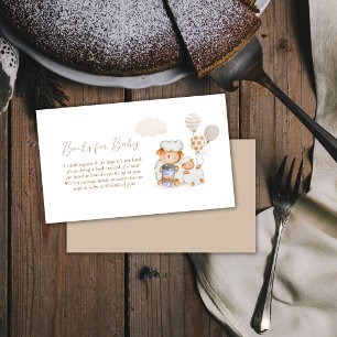 Neutral Sheep Balloon Coffee Books For Baby shower Enclosure Card
