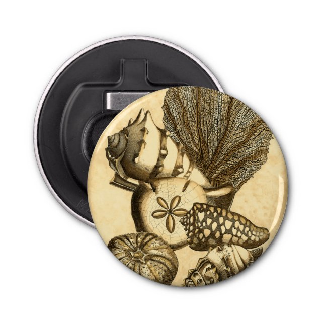 Neutral Shells and Coral Collection Bottle Opener (Front)