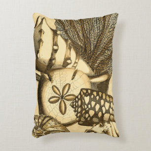 Neutral Shells and Coral Collection Decorative Cushion