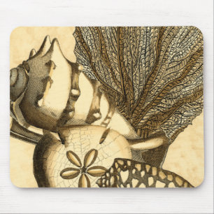 Neutral Shells and Coral Collection Mouse Mat
