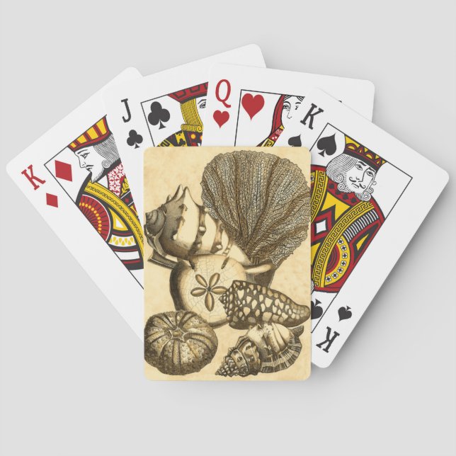 Neutral Shells and Coral Collection Playing Cards (Back)