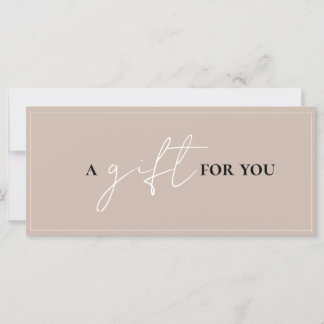 Neutral Simple Beige Gift Certificate Salon