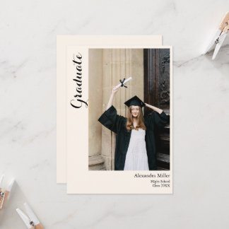 Neutral Simple Graduation Invitation
