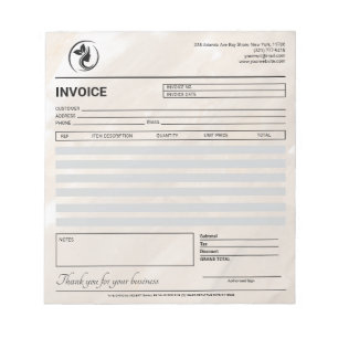 Neutral Skincare / Beauty Invoice / Receipt  Notepad