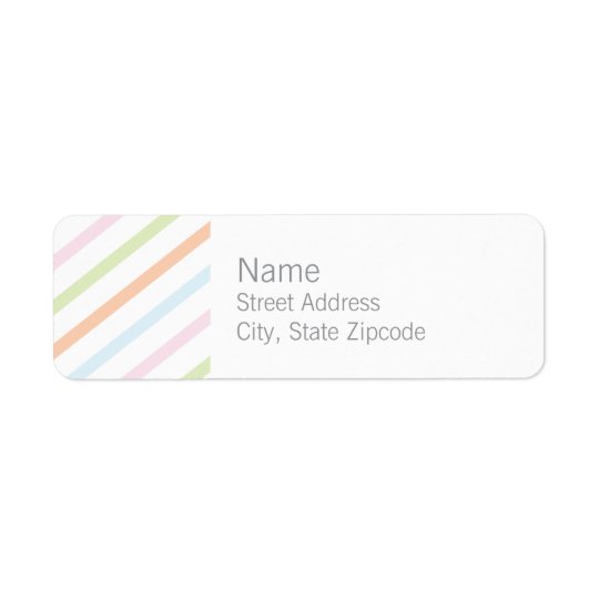 Neutral Stripe Return Address Label