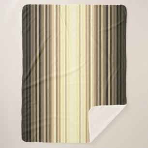 Neutral Stripe Sherpa Blanket 60"x 80"