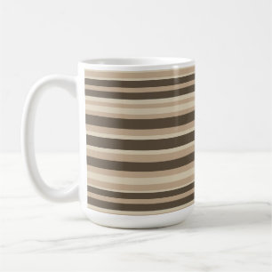 Neutral striped  coffee mug