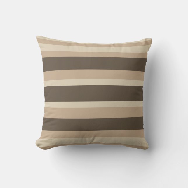 Neutral striped  cushion (Front)