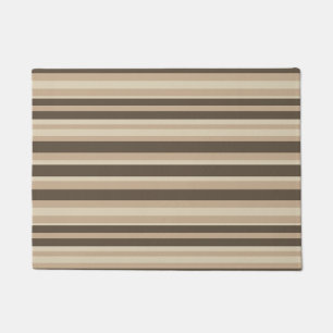 Neutral striped doormat