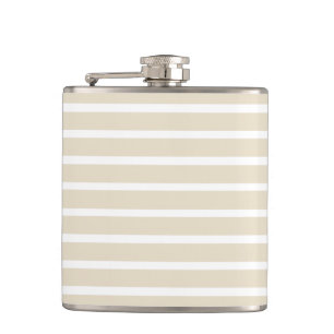 Neutral Stripes Hip Flask