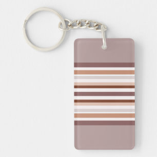 Neutral Stripes Key Ring
