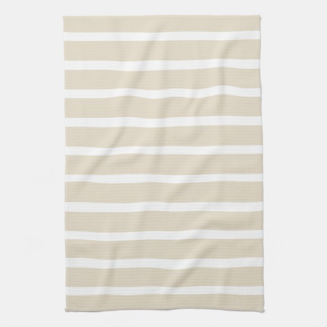 Neutral Stripes Tea Towel (Vertical)