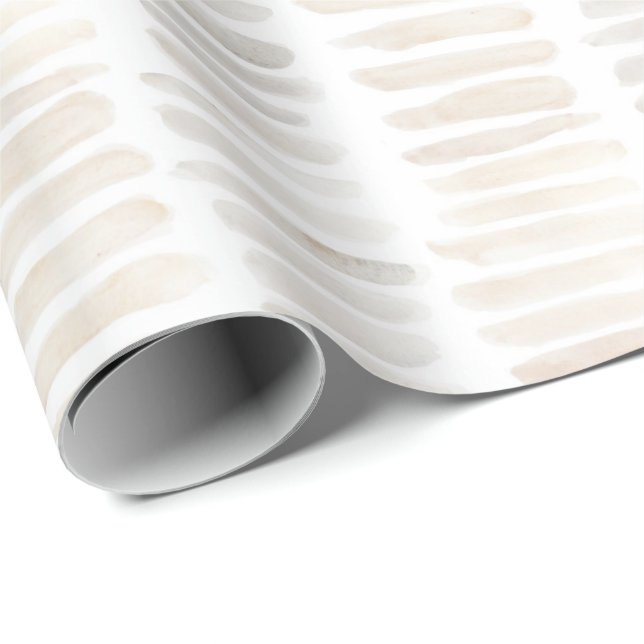 Neutral Stripes Wrapping Paper (Roll Corner)