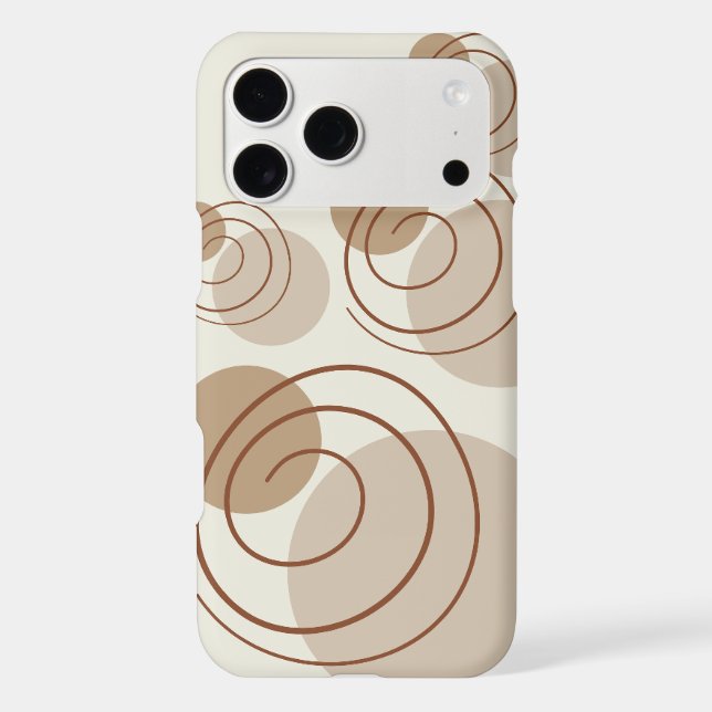 Neutral Swirl Pattern iPhone Casepro17– Modern  (Back)