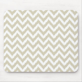 Neutral Tan Chevron Pattern Mouse Mat