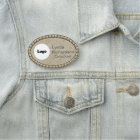 Neutral Taupe Gold Bling NAME TAG