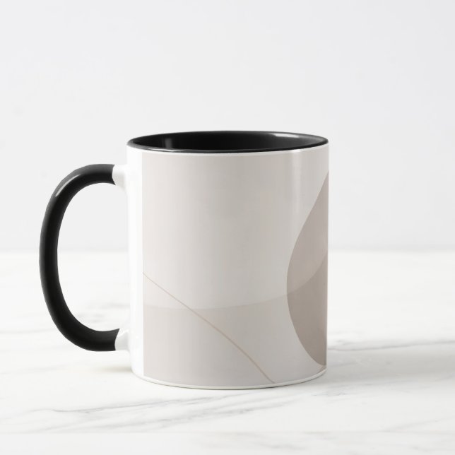Neutral Taupe Modern Decor | Contemporary Gallery Mug (Left)