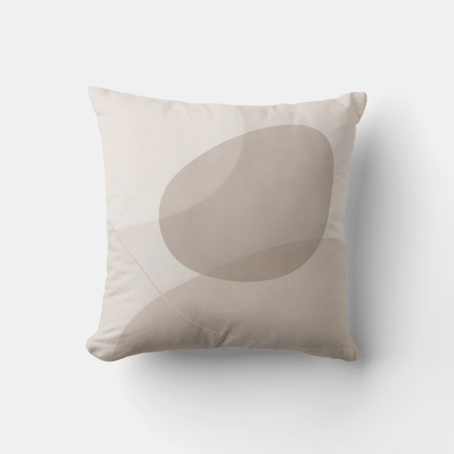Neutral Taupe Modern Decor Cushion (Front)