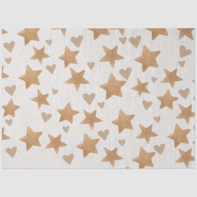 Neutral Teddy Gender Reveal Tissue Paper (Front)