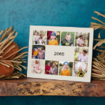 Neutral Ten Photo Collage Year in Review Plaque<br><div class="desc">Ten Photo Collage Year in Review Plaque.</div>
