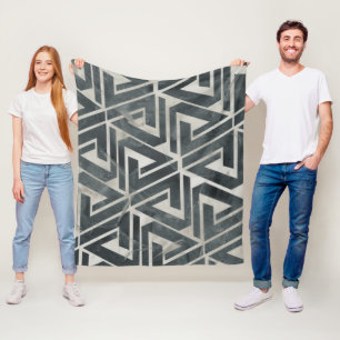 Neutral Tile Collection - Geometric Fleece Blanket