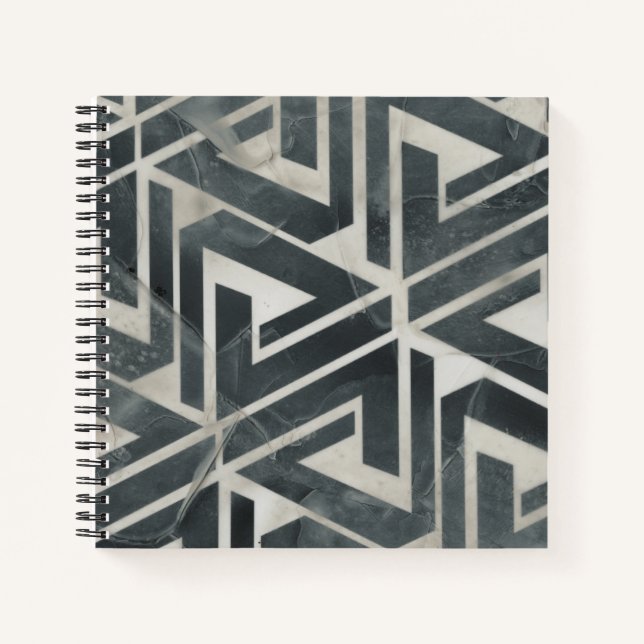 Neutral Tile Collection - Geometric Notebook (Front)