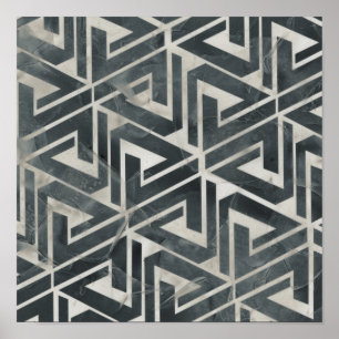 Neutral Tile Collection - Geometric Poster