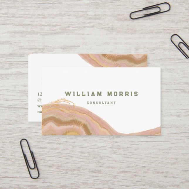 Neutral Tone Minimalist   QR Code Professional Business Card (Front/Back In Situ)