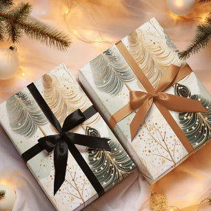 Neutral Tones Captivating Christmas Magic  Wrapping Paper Sheet
