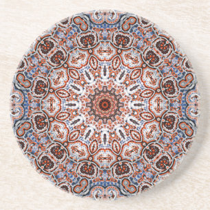 Neutral Tones Mandala Motif Coaster