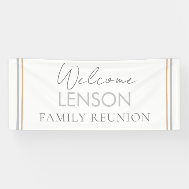 Neutral, Trendy Family Reunion banner (Horizontal)