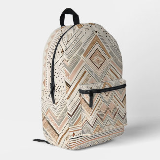 Neutral Tribal Geometric Backpack
