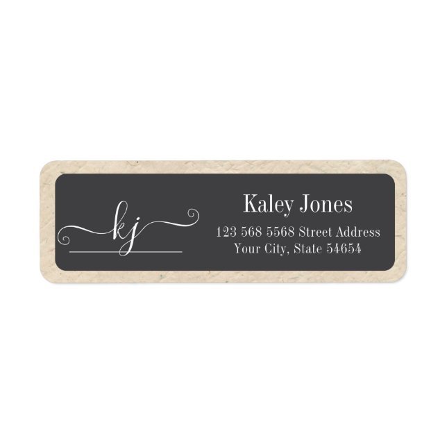 Neutral Tutor Return Address Label  (Front)