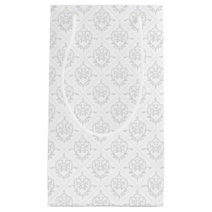 Neutral Vine Deco Hearts Patterned Gift Bag