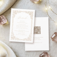 Neutral Vintage Frame Elegant Wedding Details