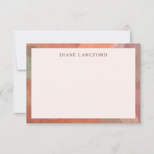 Neutral Watercolor Border Modern Card