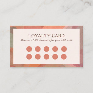Neutral Watercolor Border Modern Loyalty Card